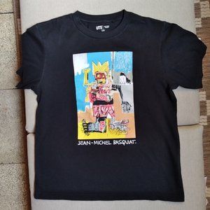 UNIQLO Jean-Michel Basquiat Black Unisex Graphic Tee Size S